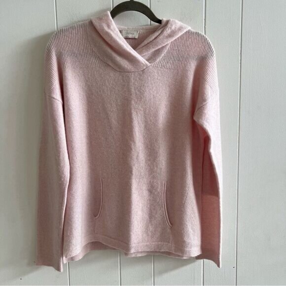 Wrap London Pink Cashmere Hooded Sweater - Picture 1 of 11